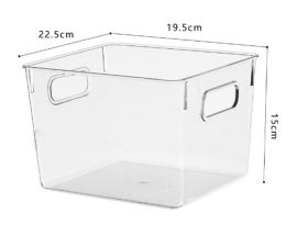 24 Pieces Multipurpose Storage Bin W/handle Clear Pet Rectangle Small - Storage & Organization