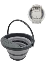 12 of Collapsible Plastic Bucket Round Two Tone Large 12 Liter