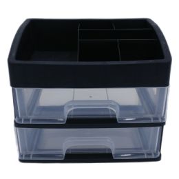 2 Pieces Organizer 2 Drawers - Black - Storage & Organization