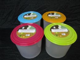 24 Pieces Storage Container 4.4l Rd 4asst Color - Food Storage Containers