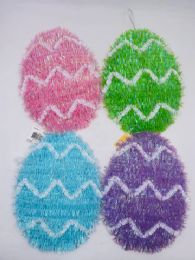 36 Pieces 12x9" Tinsel Easter Egg Decoration - Easter