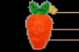 36 Pieces 15" X 8" Tinsel Easter Carrot Decoration - Easter