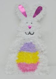 36 Pieces 15" Bunny With Egg Tinsel Easter Decoration - Easter