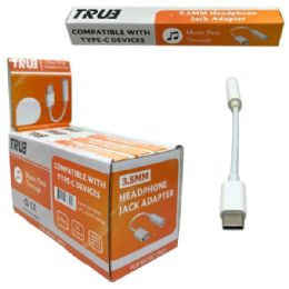 48 Wholesale Aux Dongle 3.5mm Auxiliary Headphone Jack To Usb C Adapter In Pdq Display