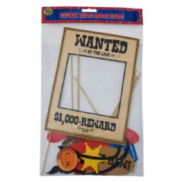 36 pieces Kid Fun Cowboy Photobooth With Props - Photo Prop Accessories & Door Cover