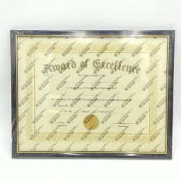 24 Pieces Document Frame 11x14" Blk + Gold Trim - Picture Frames