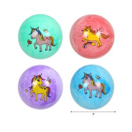 144 Pieces of 9" 70g Unicorn Inflable Ball