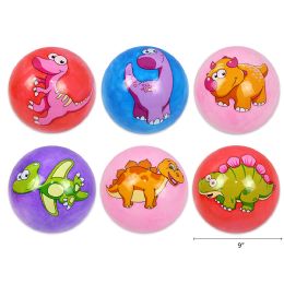 144 Pieces of 9" 70G DINOSAUR INFLABLE BALL