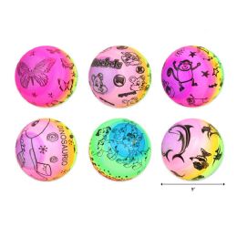 144 Pieces of 9" 70g Glow In Dark Inflable Ball