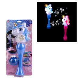 18 pieces 14.5" LighT-Up Neon Unicorn Bubble Wand - Bubbles