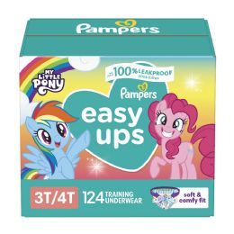 124 of Pampers Easy Ups Training Underwear Girls Size 3t/4t 124ct