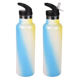 12 of XxX- Double Wall Ss Sports Bottle W/straW-Glossy Gradient 20