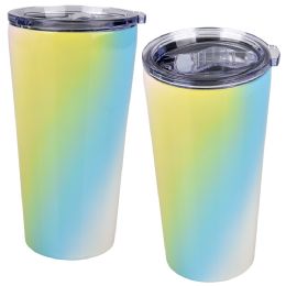 12 of XxX- Double Wall Ss Tumbler W/slide LiD-Glossy Gradient 17oz