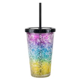 24 of XxX- Double Wall Rainbow Freezer Tumbler W/ Lid And Straw 16