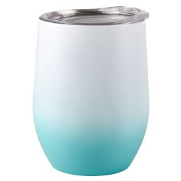 48 of XxX- Double Wall Stainless Wine Cup 12 Oz. - Ombre White And