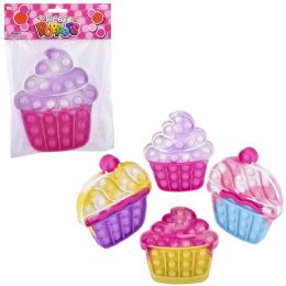 144 of 6.33" Valentine's Glitter Cupcake Bubble Popper