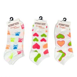 60 of Interknit Low Cut Socks In Assorted Designs Size 9 - 11