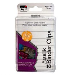 36 of Charles Leonard 10 Pack Metallic Binder Clips In Assorted Colors And Sizes