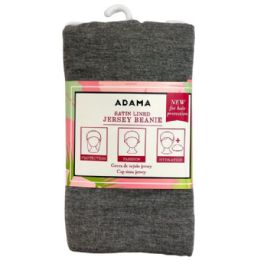 36 of Adama Satin Lined Grey Jersey Beanie