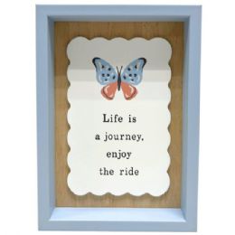 18 of 5"x7" Blue Mdf Art Box Life Is A Journey Home Décor