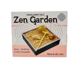 6 pieces of Himalayan Salt Tabletop Zen Garden With 3 Himalayan Salt Rocks