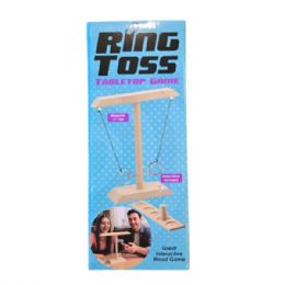 6 pieces of Wooden Hook And Ring Toss Tabletop Game