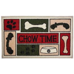 12 pieces Doormat 18x30 Chow Time Printed 100% Nylon - Mats