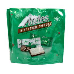 8 Wholesale Andes Mint Cookie Crunch 9.2 Oz Stand Up Pouch In Counter Display