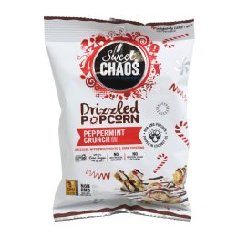 8 Wholesale Sweet Chaos Peppermint Crunch Drizzled Popcorn 1.5 Oz Peg Bag In Counter Display