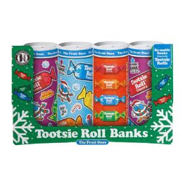 12 pieces Tootsie Roll Christmas Fruit Bank 5.7 Oz In Counter Display - Christmas Novelties
