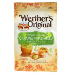 10 Wholesale Werthers Caramel Apple Filled 9.4 Oz Stand Up Bag In Counter Display