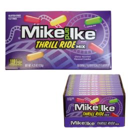 24 pieces of Mike & Ike Thrill Ride Mix 4.25 Oz Theater Box In Counter Display