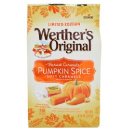 10 Wholesale Werthers Soft Pumpkin Spice Caramels 8.57 Oz Stand Up Bag In Counter Display