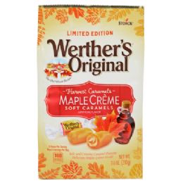 10 Wholesale Werthers Soft Maple Creme Caramels 7.4 Oz Stand Up Bag In Counter Display