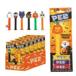 36 Wholesale Pez Halloween Dispenser + 3 Candy On Blister Card In 12pc Counter Display 6 Assorted Dispenser