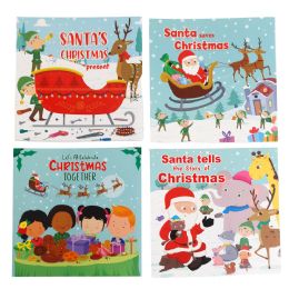 48 pieces Christmas Story Books 4 Assorted Titles - Coloring & Activity Books