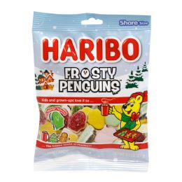 12 Wholesale Haribo Frosty Penguins 3.1 Oz Peg Bag In Counter Display