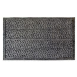 12 pieces Doormat 18x30 Hog Chevron Dark Gray Polypropylene/pvc - Mats