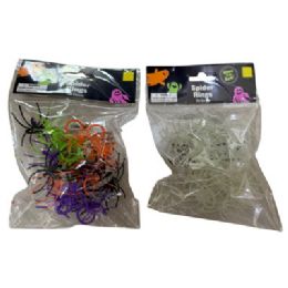 48 Wholesale Spider Rings 30st 2ast Multicolor & Gid Opp/insert Hdr