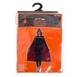 12 pieces of Cape Black Hooded W/red Lining Adult Size Pvc Bag W/hanger