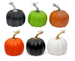 36 pieces Pumpkin Halloween Asst Matte&crackle Finish 6ast In 36pc Pdq/ht - Halloween