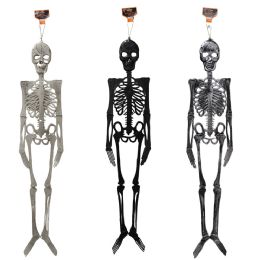 12 pieces Skeleton Decor 46in Jointed 3ast Finish  Natural/black/antique Silver Hlwn Header/twine Hanger - Halloween