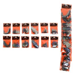 24 pieces Creepy Creatures 6ast Styles Grey/blk Or Metallic Blue/green Finish 12pc Mdsgstrip - Halloween