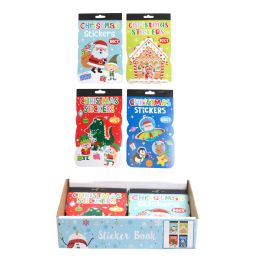 48 pieces Sticker Book Christmas 5pg 80ct 4ast In 48pc Pdq - Stickers