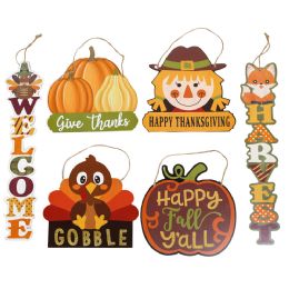 24 pieces Harvest Wall Hanging Plaques 6ast Mdf/label - Thanksgiving