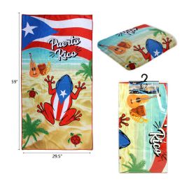 48 Pieces 30-Inchx60-Inch Puerto Rico Beach Towel - Beach Towels