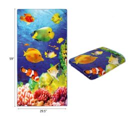 48 Pieces 30-Inchx60-Inch Beach Towel Ocean Fishes - Beach Towels