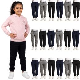 Yacht & Smith Girls Fleece Jogger Pants Assorted Color Size S
