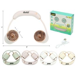 48 Pieces 7-inchx8-inch Usb Rechargable Neck Fan - Electric Fans