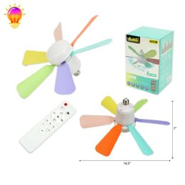 24 Pieces 16.5-inchx7-inch Fan With Light &remote - Electric Fans